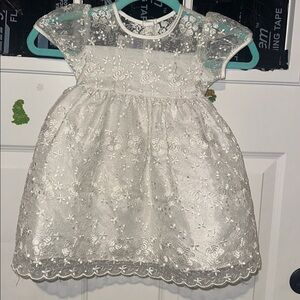 Elegant White Lace Kids Formal Dress